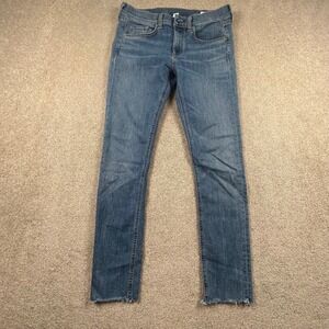 Rag & Bone Skinny Jeans Mens 27‎ Lucky Rouge Blue Raw Hem W1526K122LROO